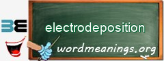 WordMeaning blackboard for electrodeposition